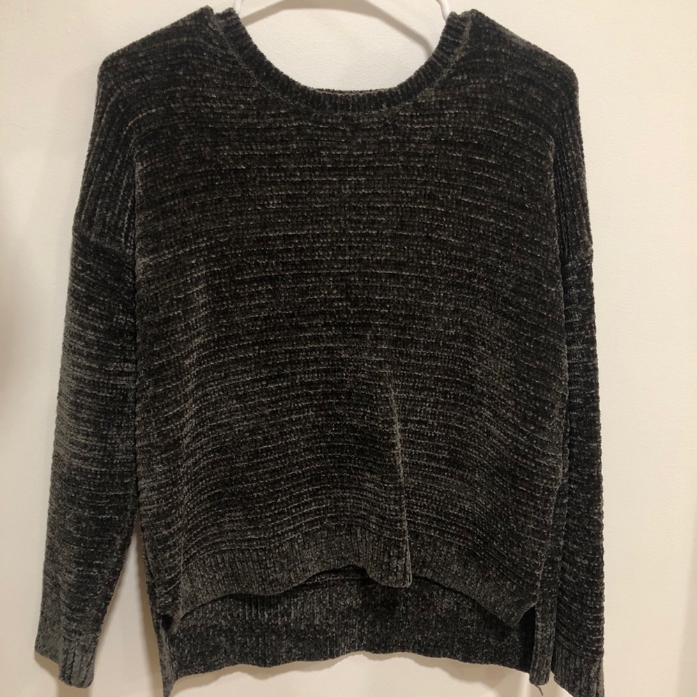 Chenille hunter green sweater